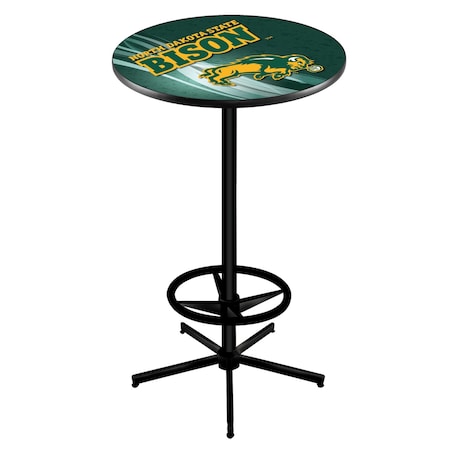 Holland Bar Stool Co 42" Black North Dakota State Pub Table, 36" dia. Top L216B4236NDakSt-G-D2